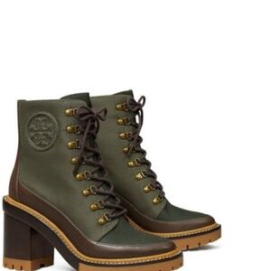 Stylish Green and Brown Women's Boots